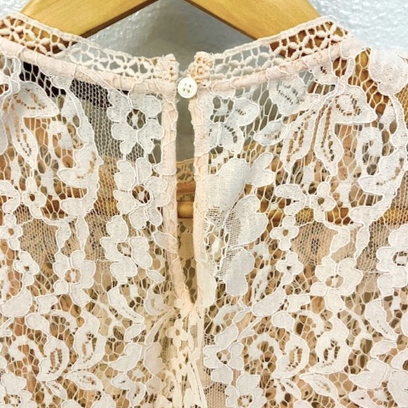 LOFT Light Pink Lace Top - Picture 5 of 5